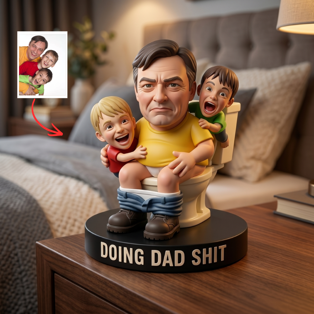 Funny Dad Gift Custom Photo Plaque – Personalized Father Son Gift, Unique Gift for Dad, Birthday Gift for Dad, First Father’s Day Gift