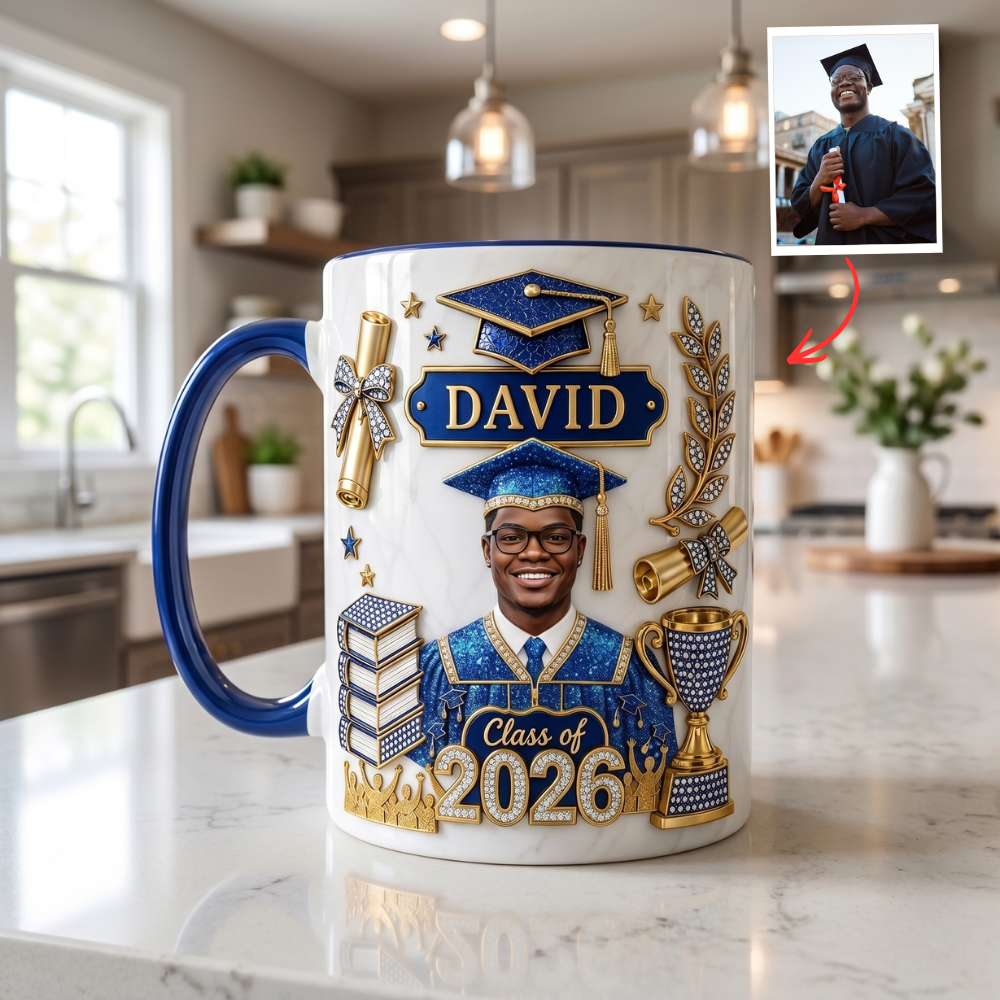 Custom Graduation Mug, Personalized Photo Mug Class of 2026, Graduation Gift, Custom Name Mug, Gift for Graduate, Senior Gift