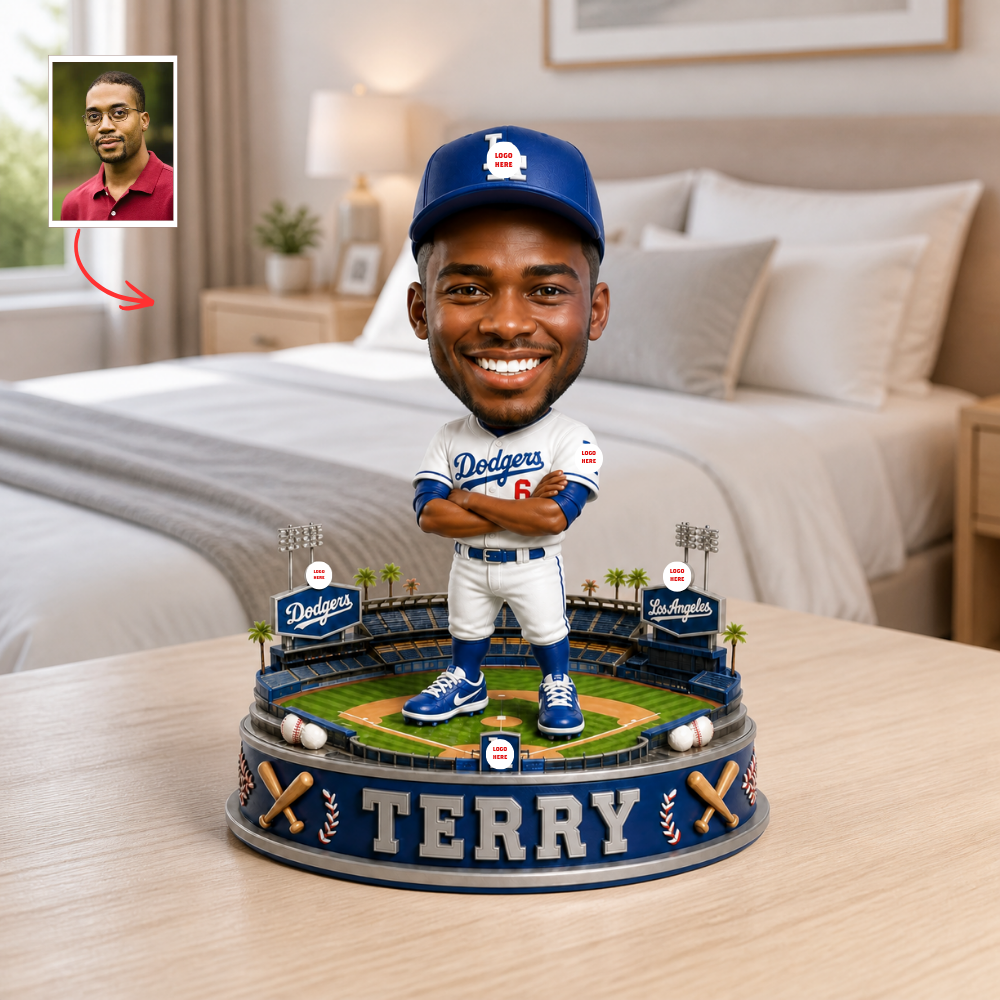 Custom Photo Pro Baseball Stadium Base Plaque - Personalized Ballpark Fan Desktop Gift (All Cities)