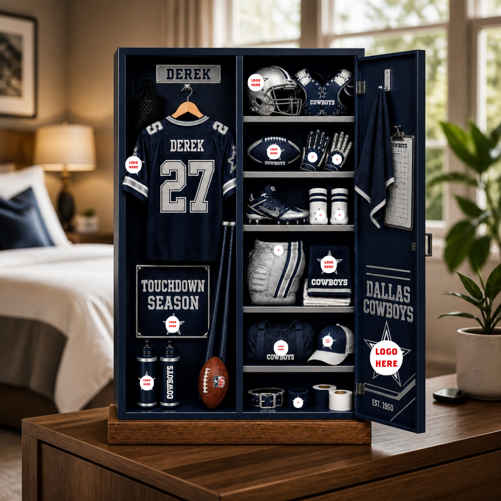 Custom Name Pro Football Locker Room Plaque - Personalized Gridiron Fan Cave Gift