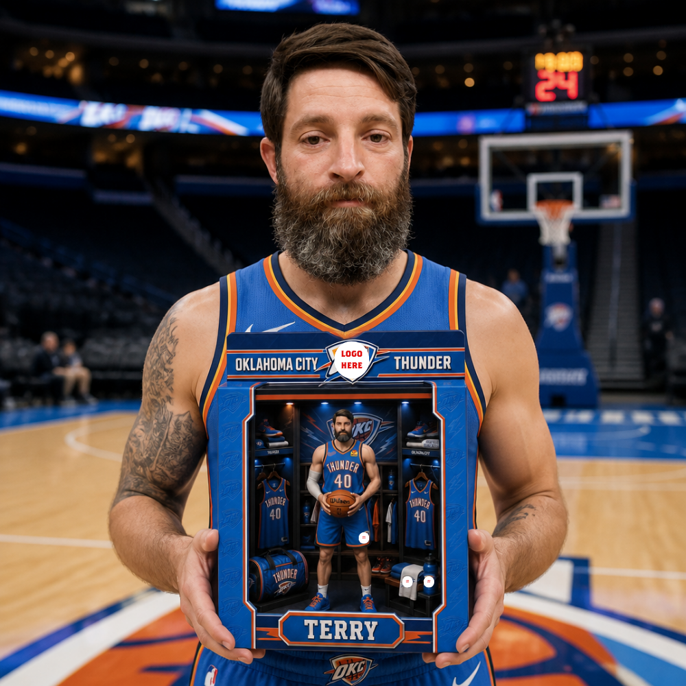 Custom Photo Pro Basketball Locker Room Box Plaque - Personalized Hoops Fan "Man Cave" Gift