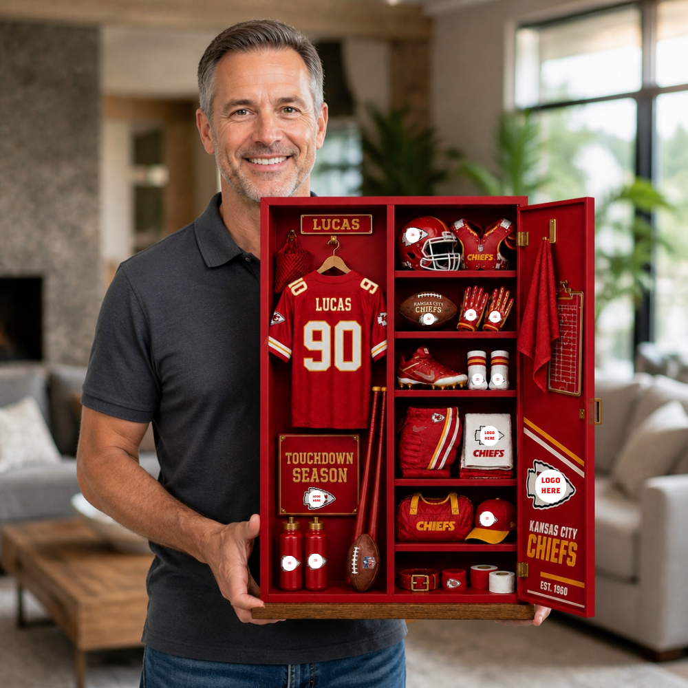 Custom Name Pro Football Locker Room Plaque - Personalized Gridiron Fan Cave Gift