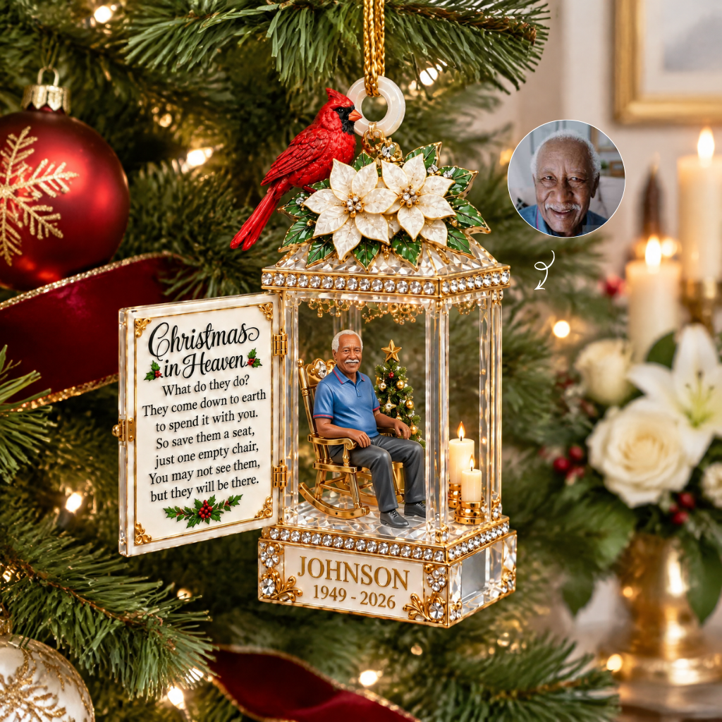 Custom Christmas Memorial Ornament With Photo and Name, Personalized Remembrance Holiday Keepsake, Gift for Family and Loved Ones hn06102026