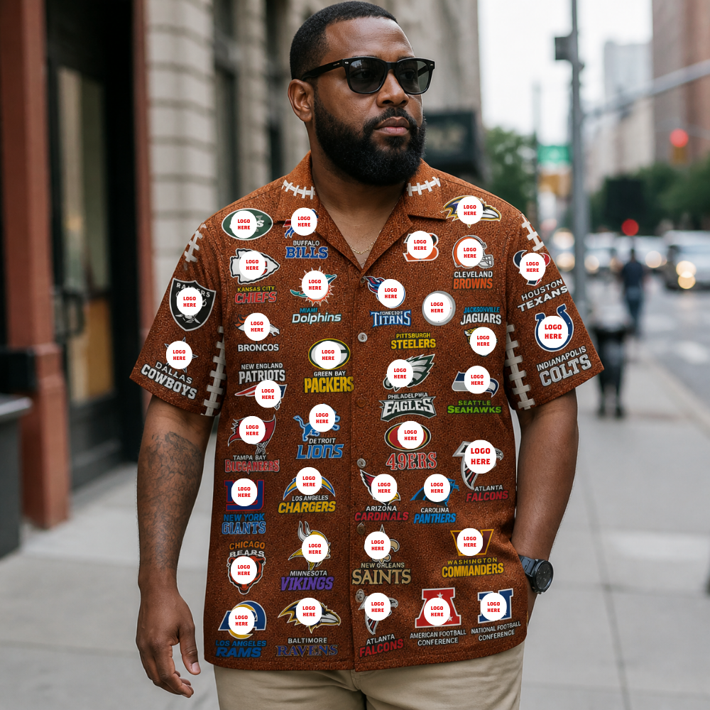 Pro Gridiron Fanatic Hawaiian Shirt - 3D Leather Effect Tailgate Party Button Down
