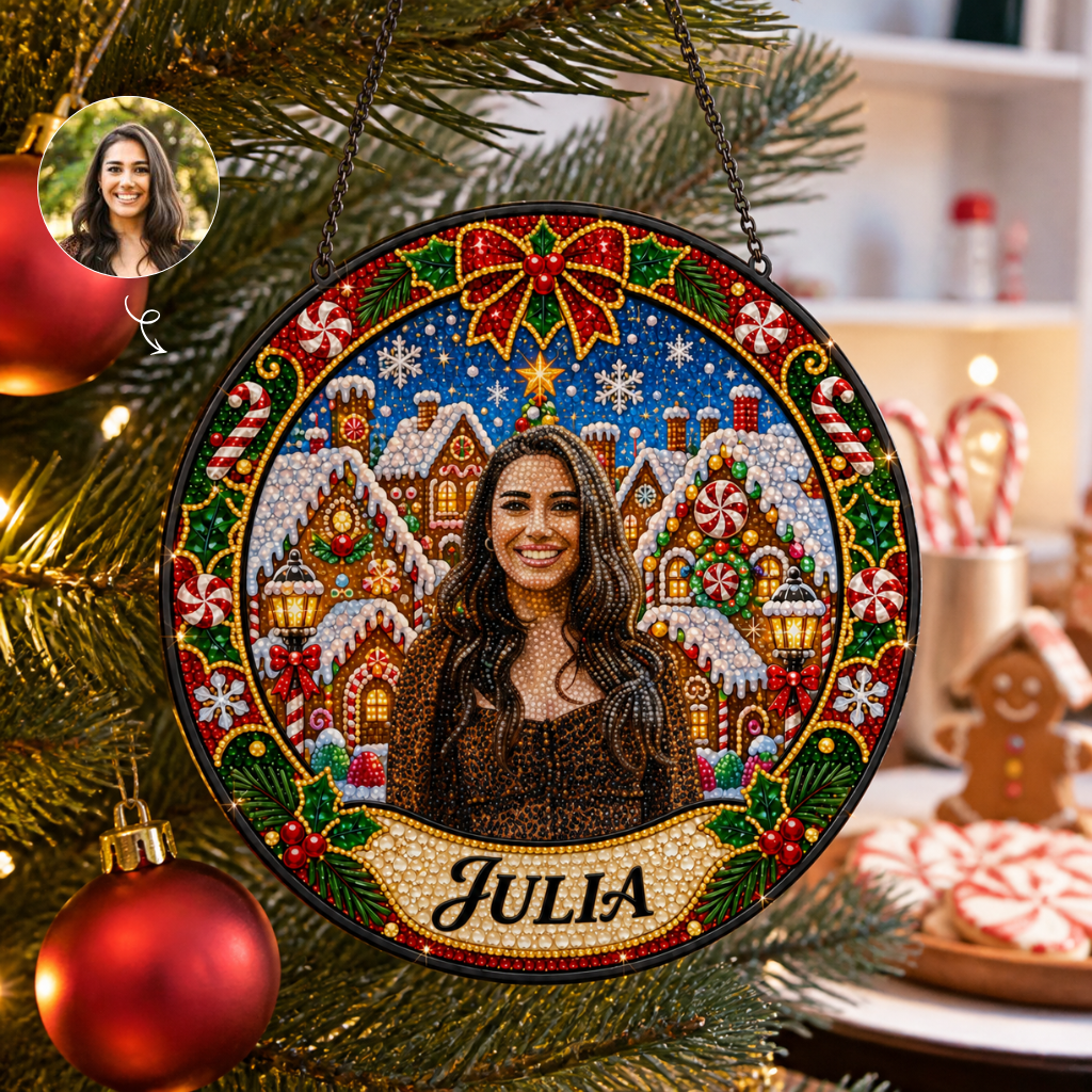 Custom Christmas Ornament With Photo and Name, Gift for Friends and Loved Ones hn09092026