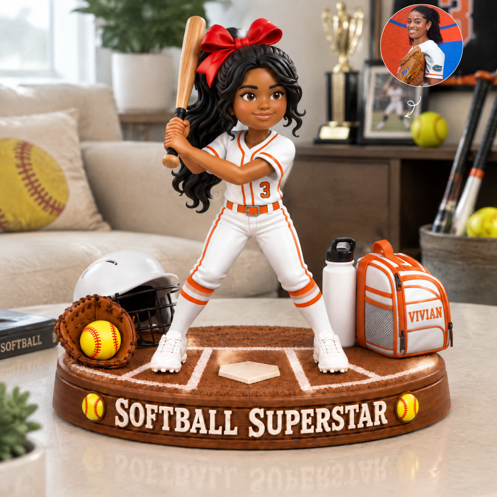 Custom Softball Plaque With Photo and Name, Personalized Softball Player Display Decor, Gift for Softball Players and Sports Fans hn01102026