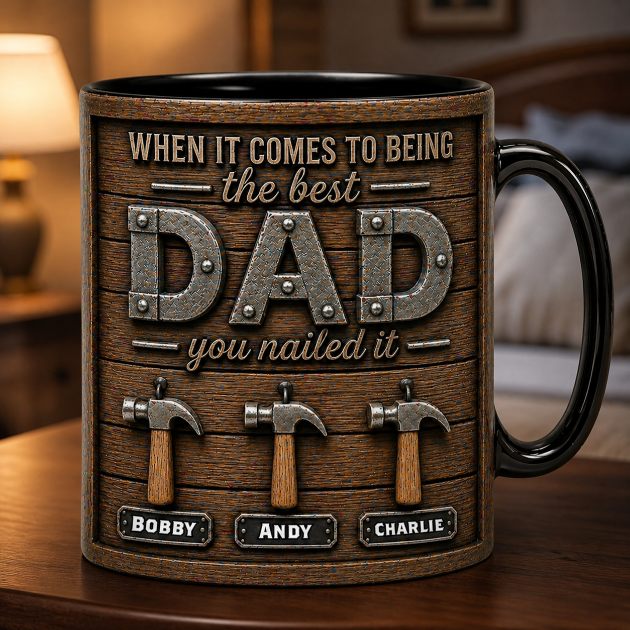 Funny Dad Mug, You Nailed It Hammer Design, Gift for Dad, Father’s Day Coffee Mug, Best Dad Ever Mug