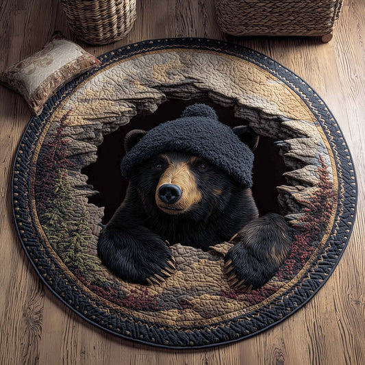 Bear Holiday Delight Quilted Round Mat GFTOHD12518