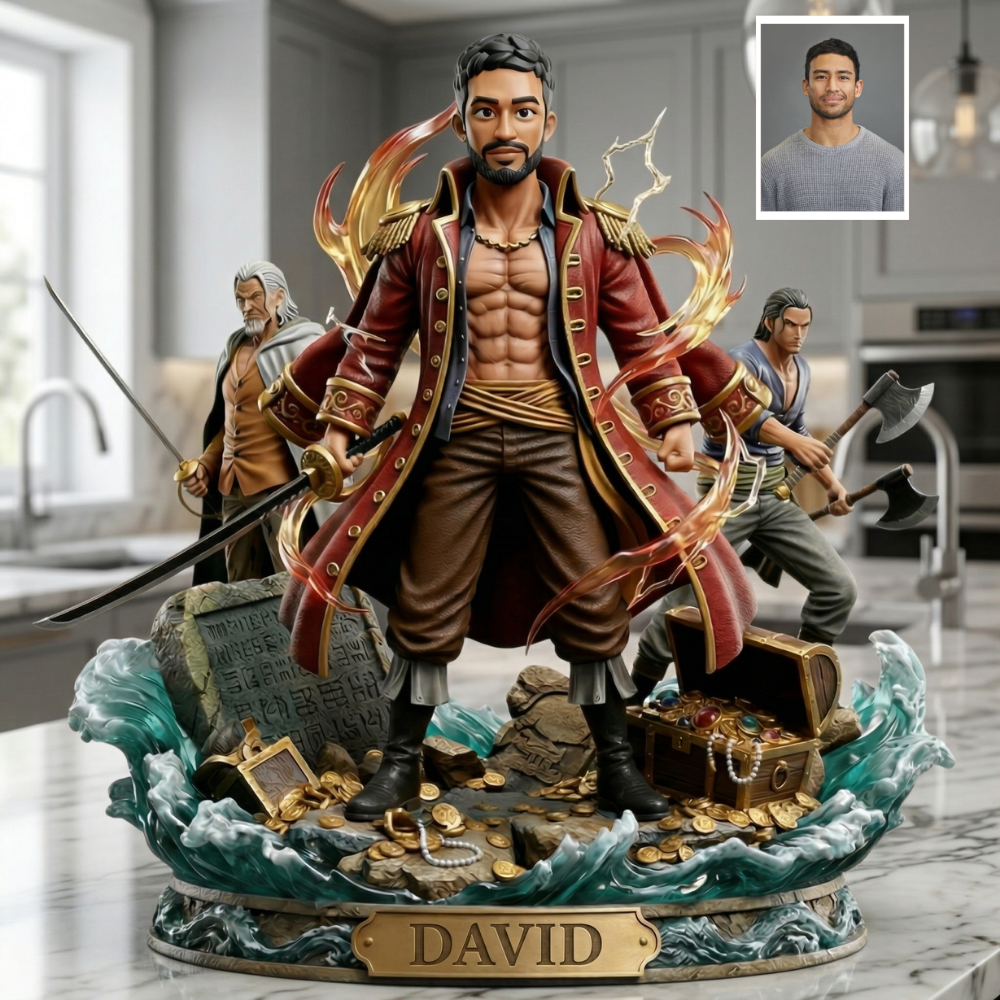Custom Anime Figure Plaque – Personalized Photo & Name Gift for Anime Fans