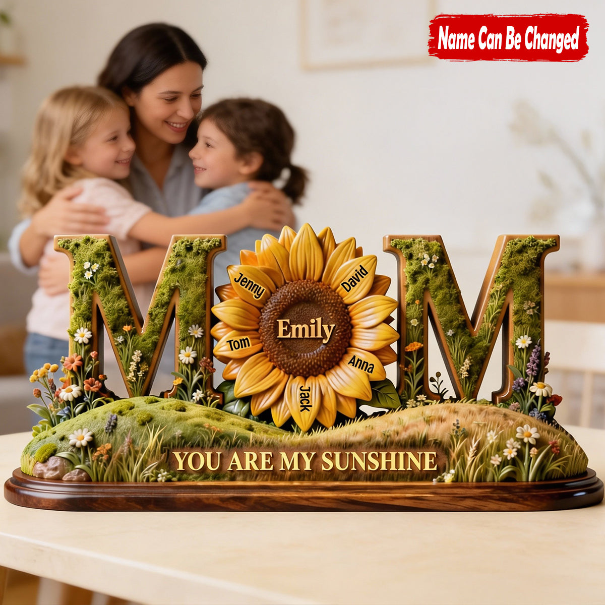 Personalized Gifts For Mom Shaped Acrylic Plaque Sunflower