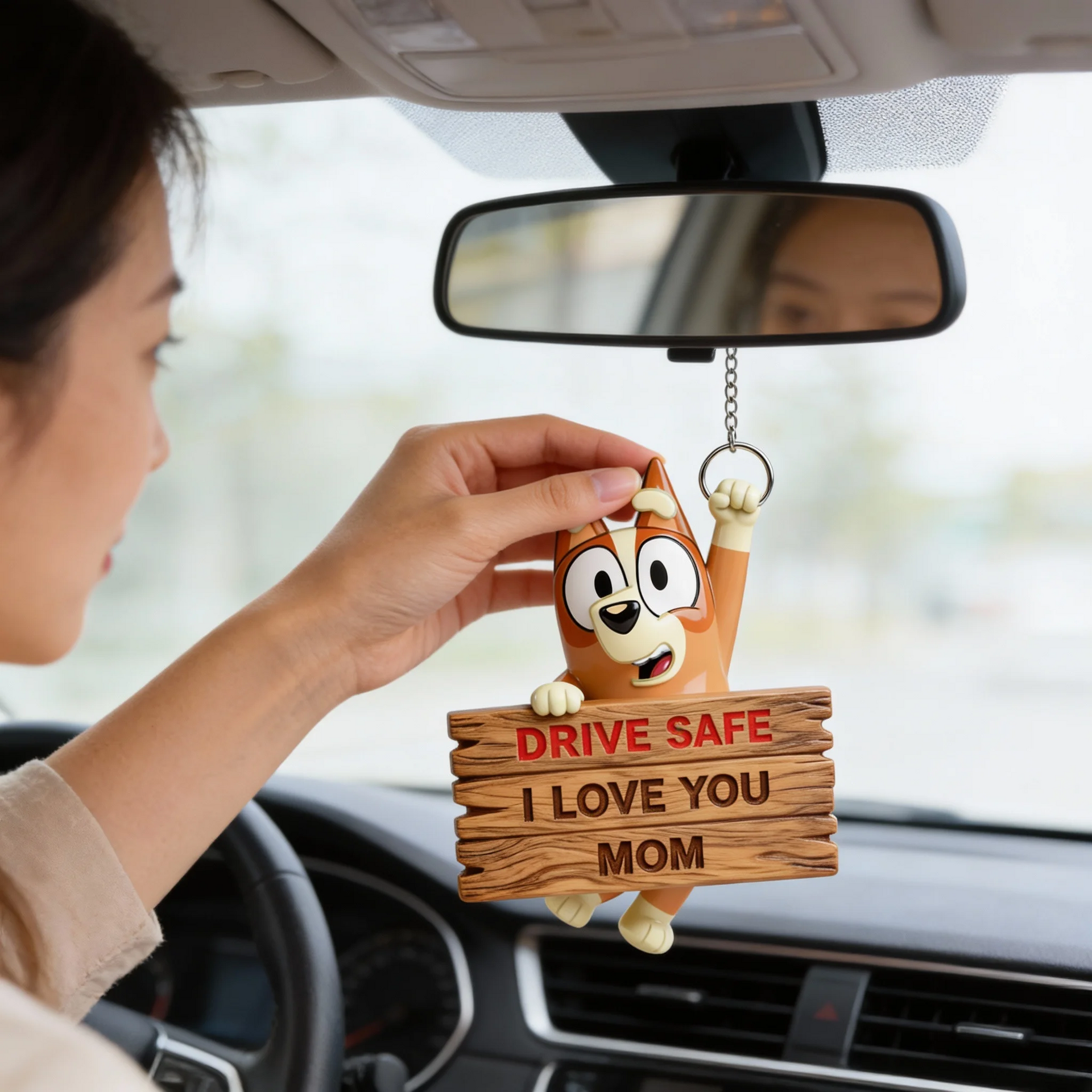 Drive Safe I Love You Mom Car Hanger – Meaningful Gift For Mom