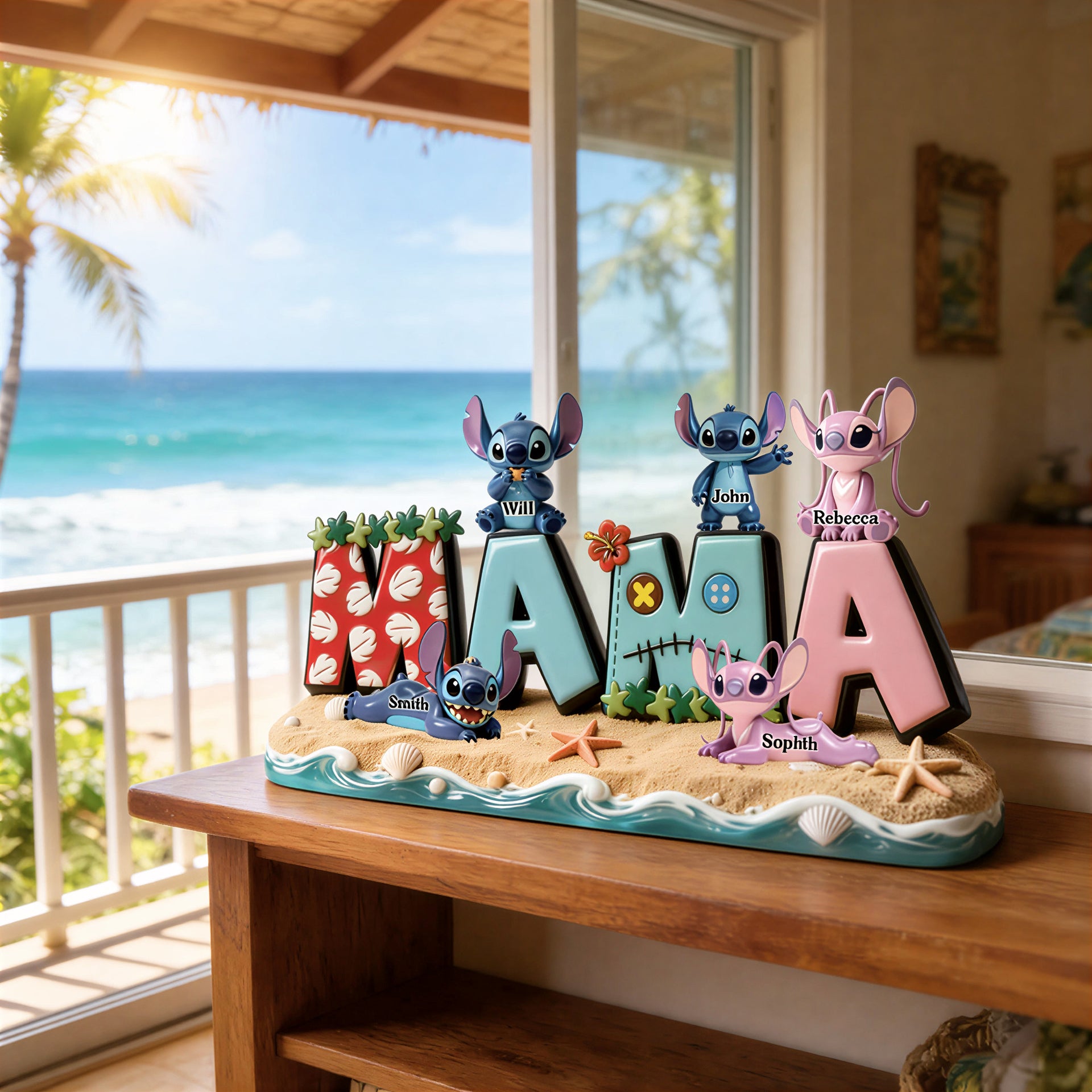 Personalized Mom Family Figurine – Custom Names Gift for Mom