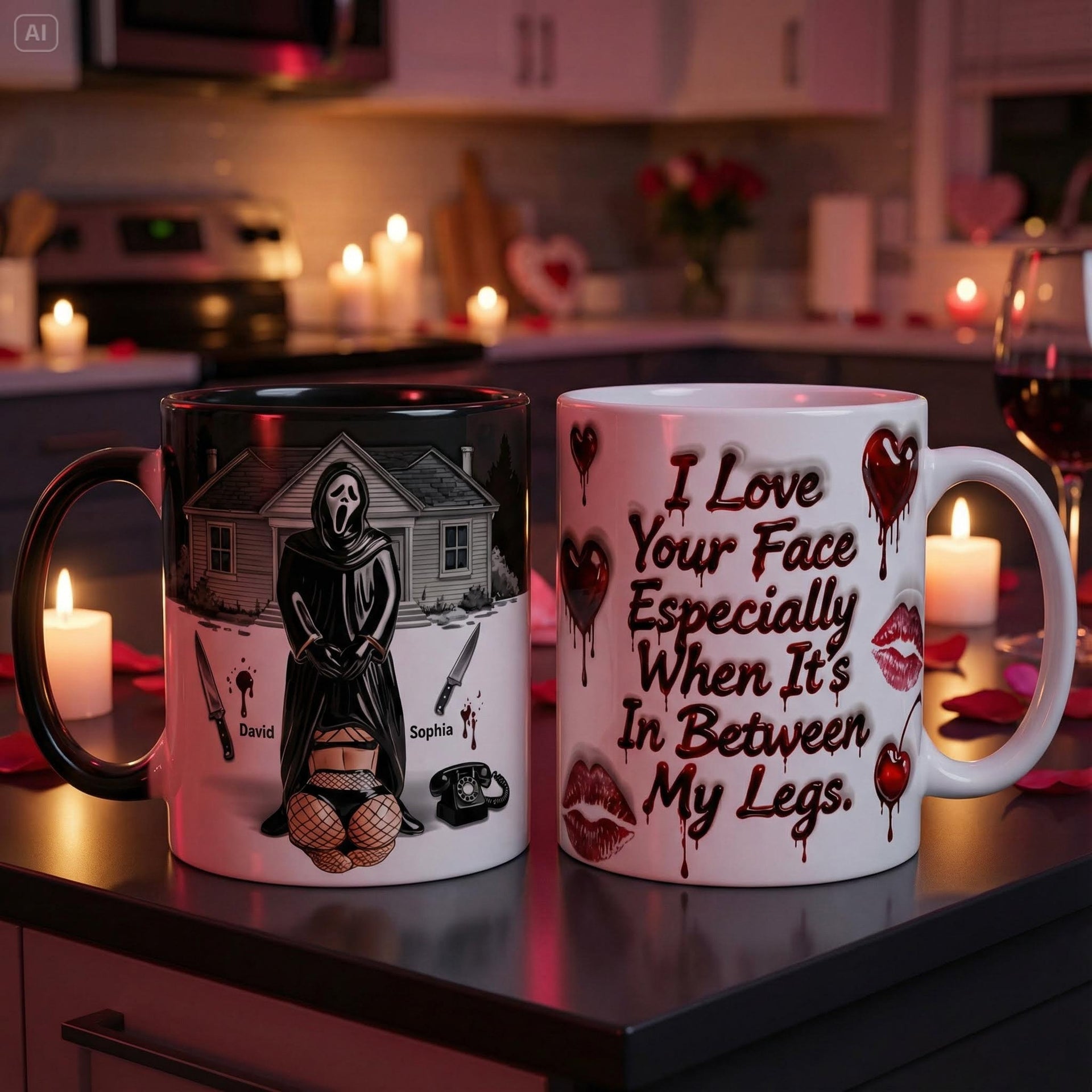 Personalized Gifts For Valentine Lovers! Explore Custom 3D Horror Coffee Mugs — Tailored Drinkware For Dark & Wicked Memories