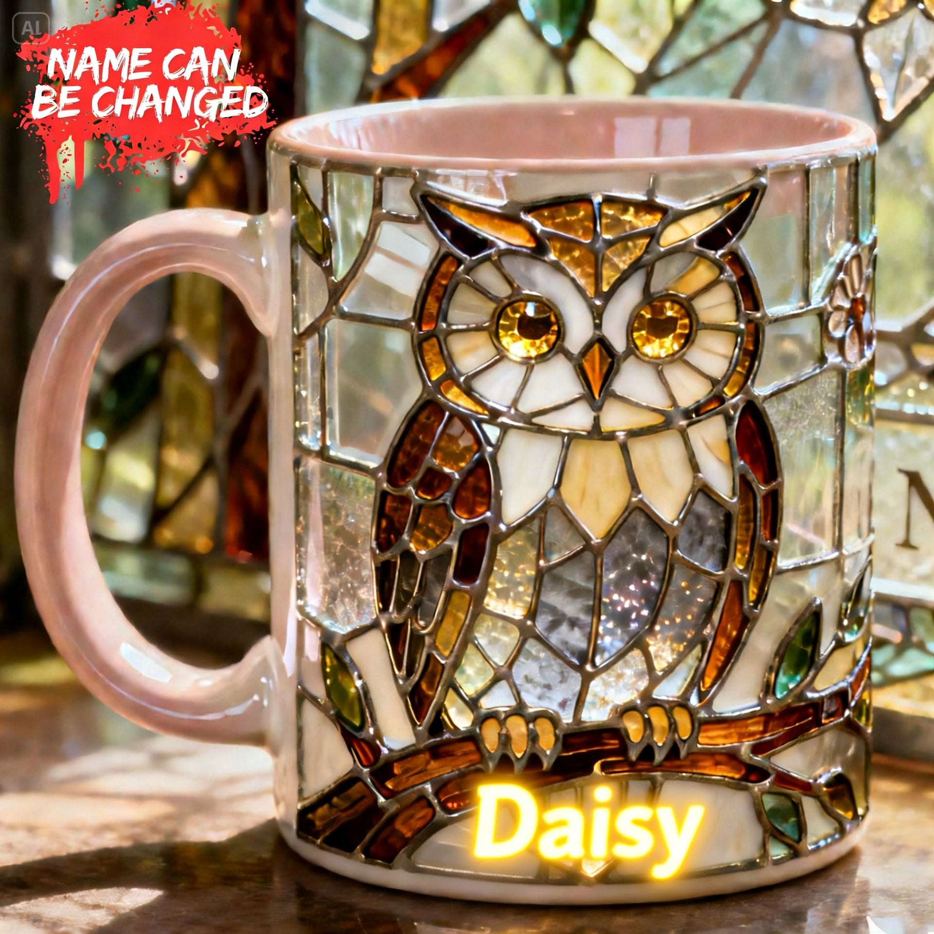 Personalized Owl Lover Mug with Name – Personalized Gift For Owl Lover