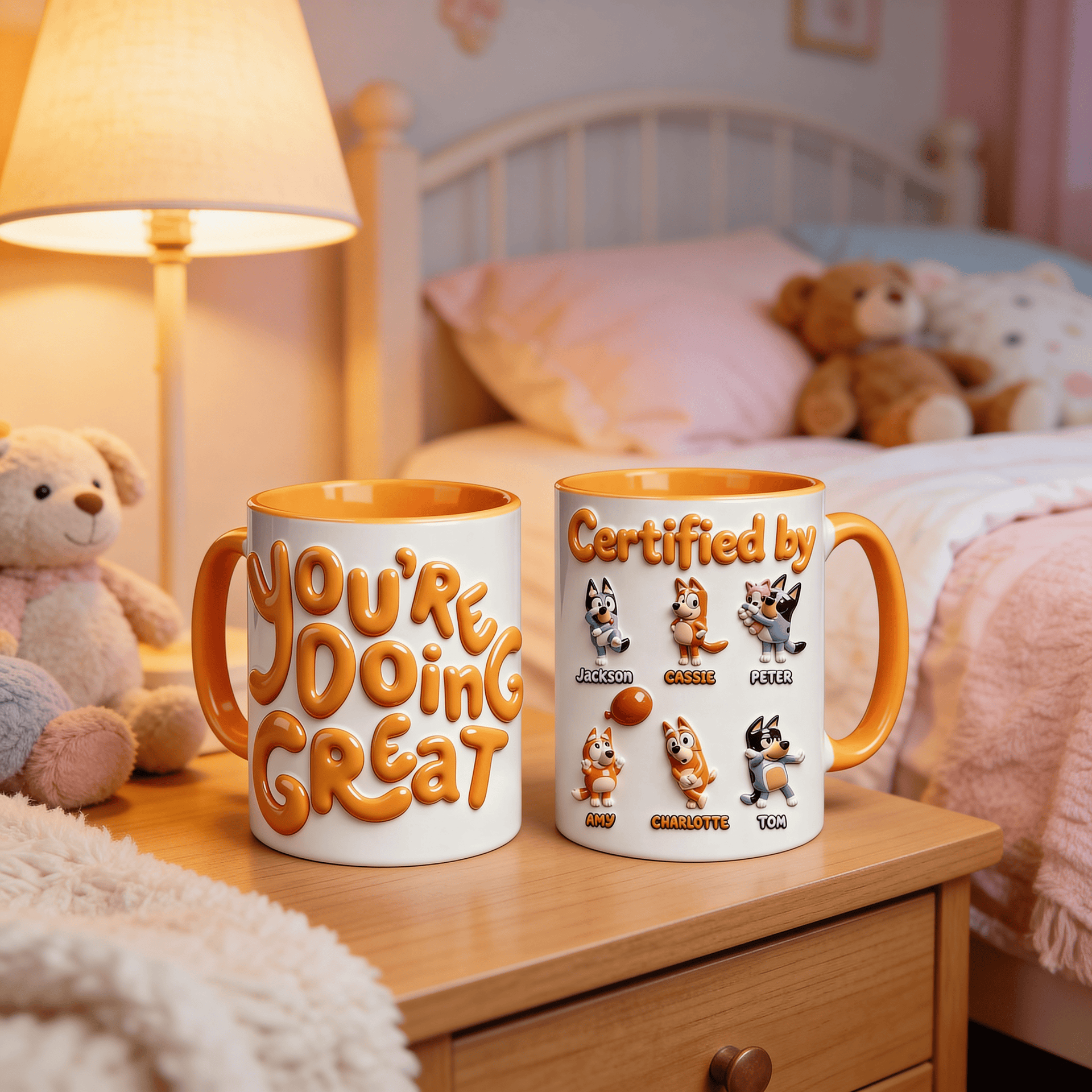 You’re Doing Great Mom Mug – Personalized Mom Gift from Kids, Custom Family Mom Coffee Mug, Mother’s Day Gift, Cute Mom Cup