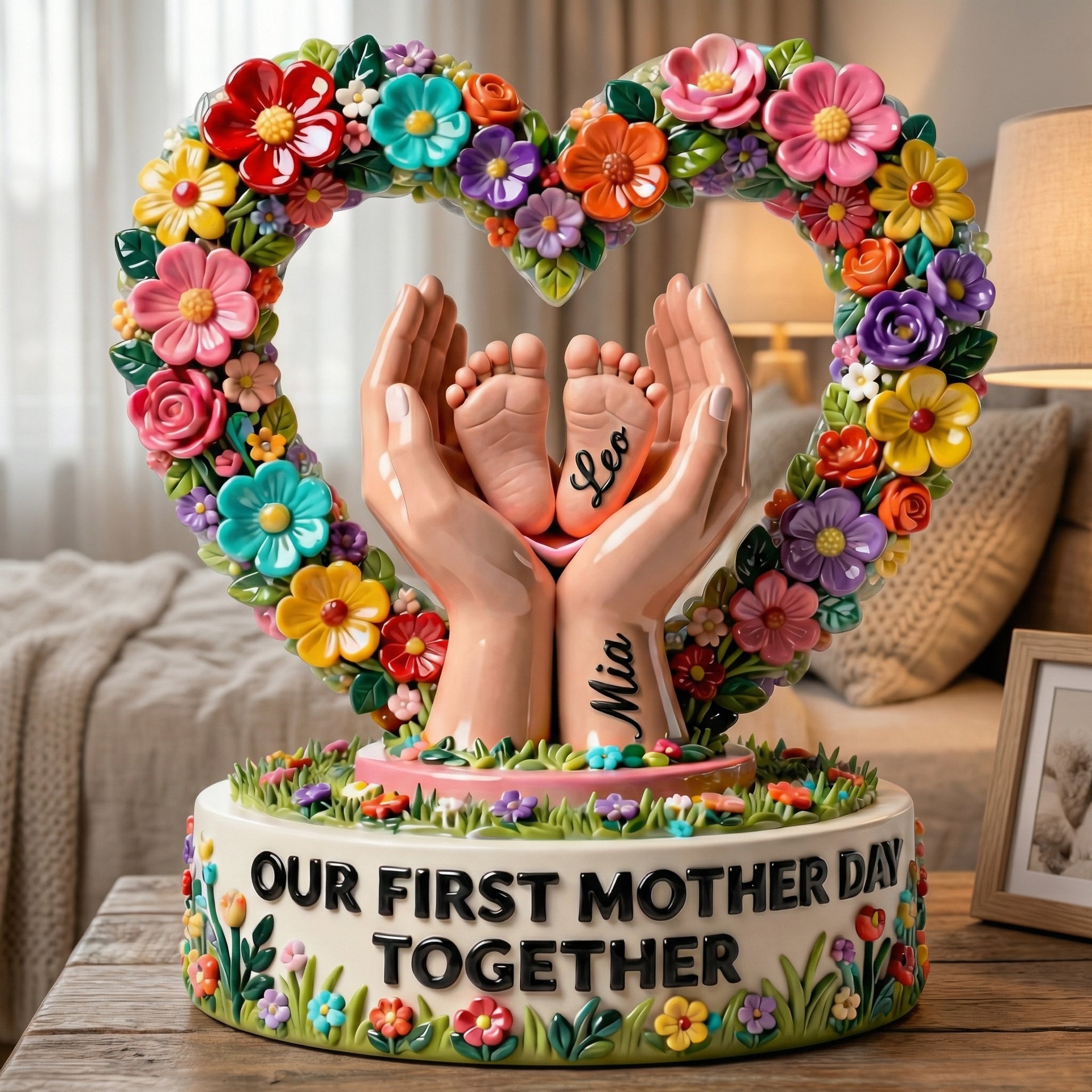 Our First Mother Day Together Custom Shape Plaque Personalized Gift For Mom First Mothers Day Gift From Baby