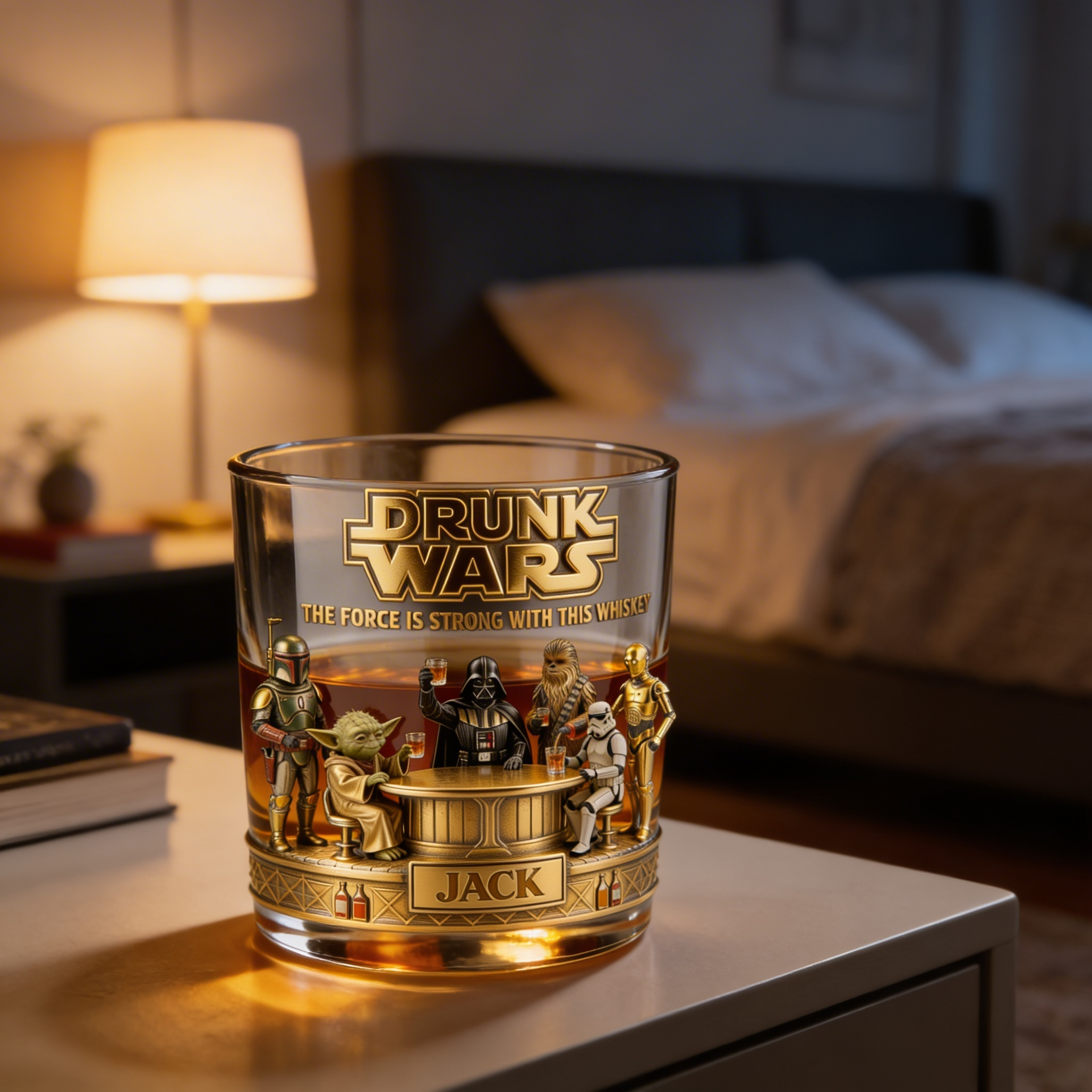 Funny Whiskey Glass – Sci-Fi Inspired Drinking Glass for Men & Gift