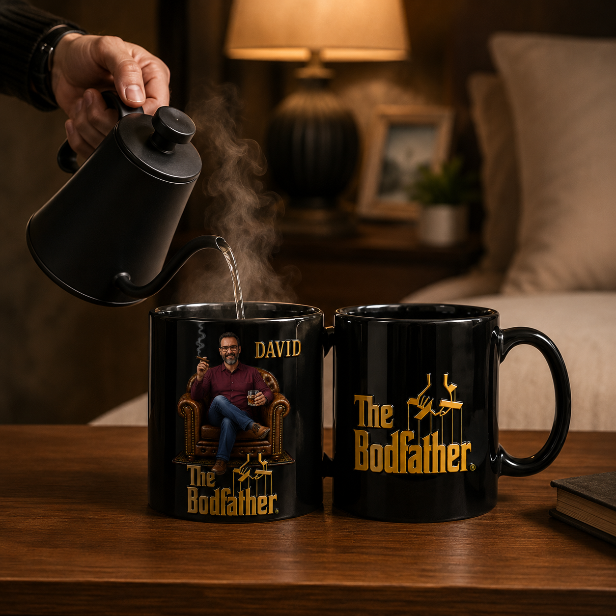 Custom Heat Changing Mug For Dad, Personalized Photo Coffee Mug, Funny Father Gift Mug, Custom Dad Portrait Mug, Gift For Father’s Day