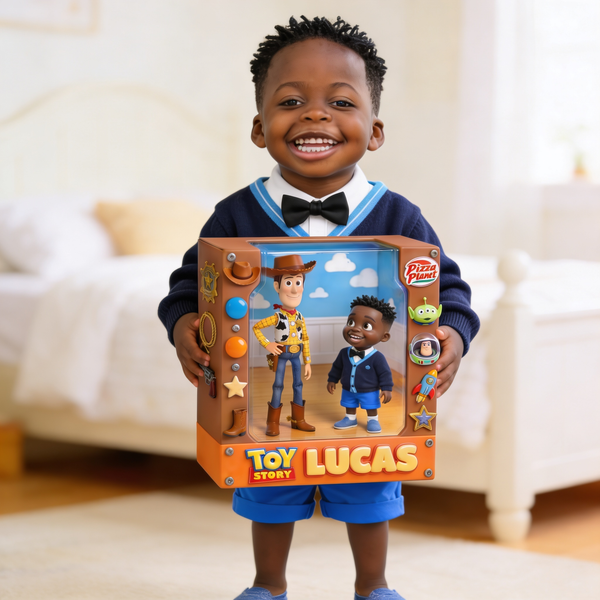 Custom Photo Plaque For Kids Personalized Cartoon Character Display Box Custom Name Acrylic Plaque Gift For Son Daughter Birthday Gift Kids Room Decor Keepsake Toy Style Gift