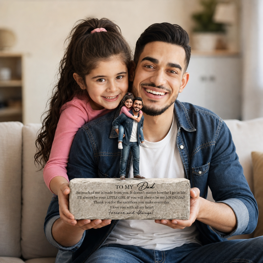 Custom Photo Acrylic Plaque, Personalized Father Daughter Gift, To My Dad Acrylic Block Plaque, Custom Family Keepsake, Gift For Dad From Daughter, Father’s Day Gift