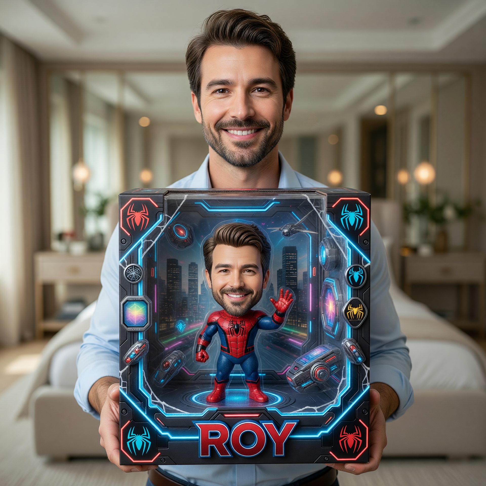 Custom Photo Acrylic Plaque, Personalized Action Hero Collectible, Custom Name Fighter Display, Arcade Style Acrylic Block, Fantasy Battle Fan Gift, Birthday Gift For Him