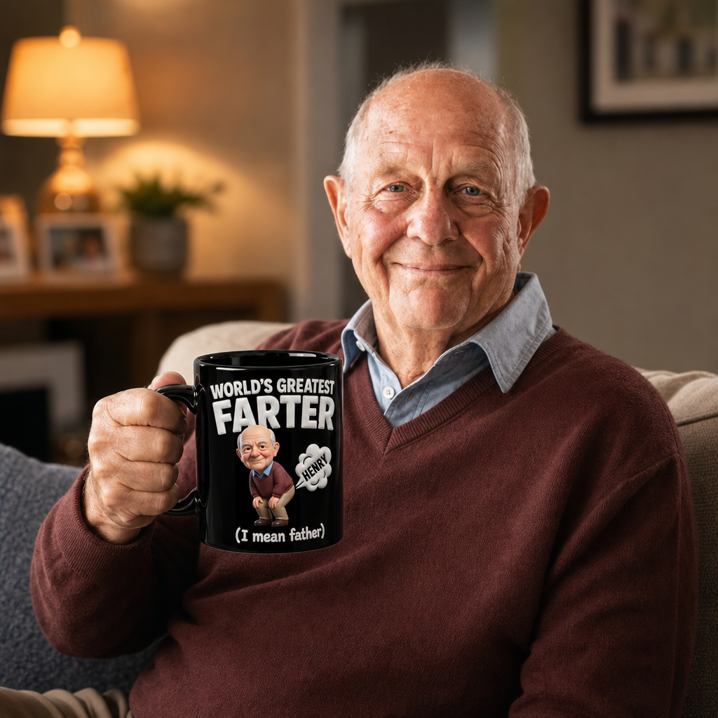 Funny Custom Dad Mug, Personalized Grandpa Coffee Mug, Custom Photo Father Gift, Humorous Family Mug For Dad, Personalized Father's Day Coffee Cup