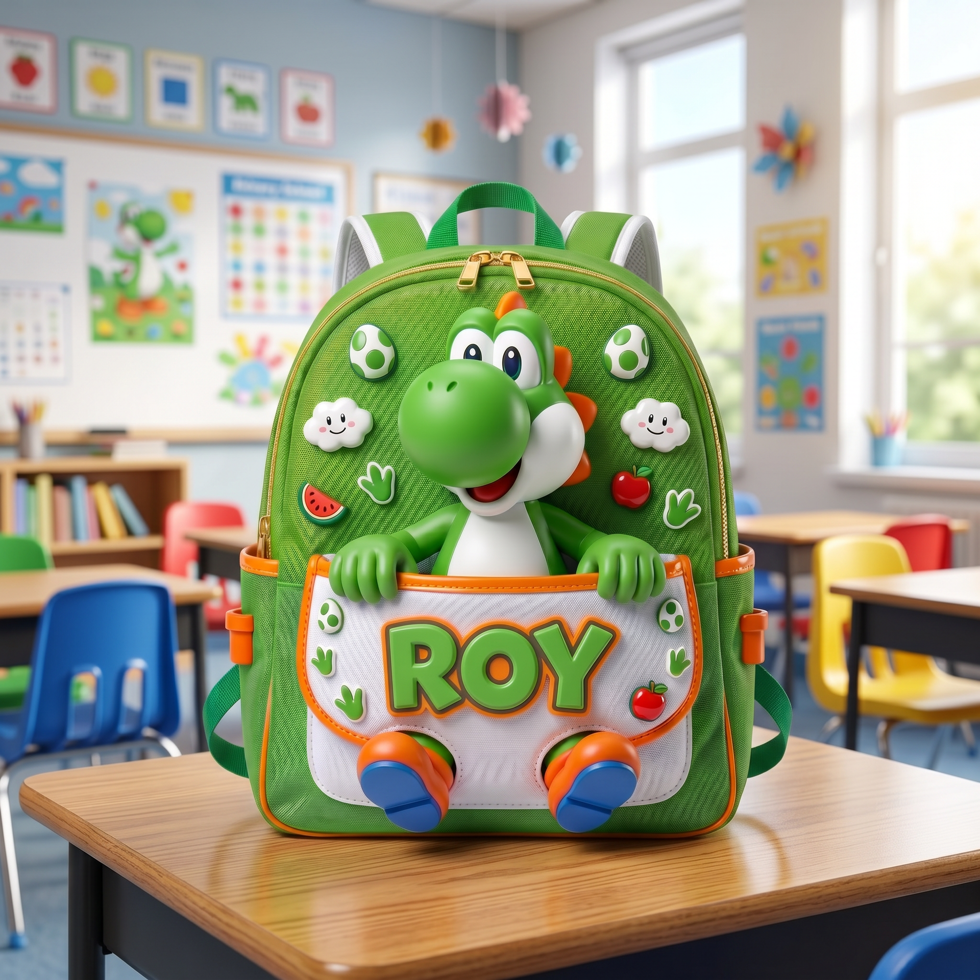 Custom Name Retro Arcade Gamer Backpack - Personalized Back to School Bag