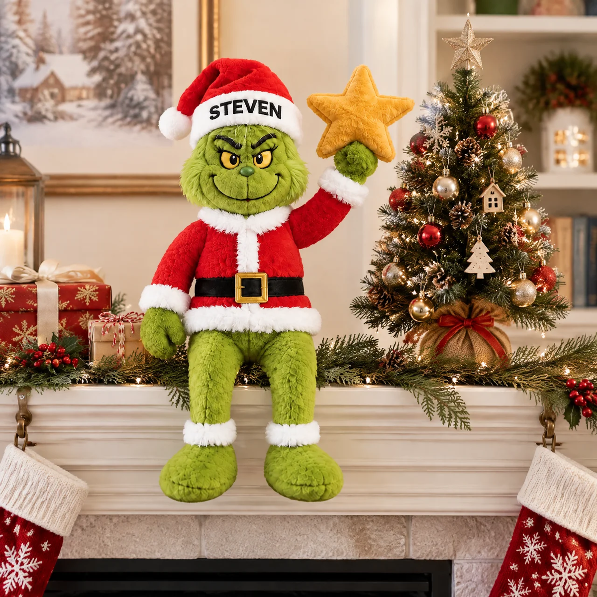 Funny Christmas Plush Doll With Custom Name, Personalized Holiday Stuffed Toy, Gift for Christmas Lovers, Kids, Friends and Family hn10102026