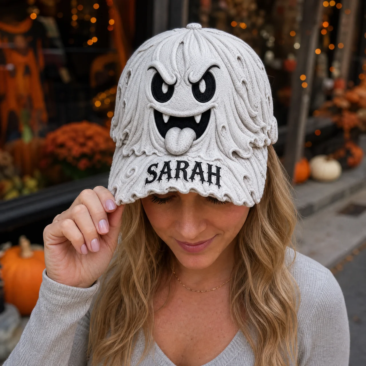 Custom Name 3D Classic Horror Monster Cap - Personalized Creepy Creature Baseball Hat hn27072026