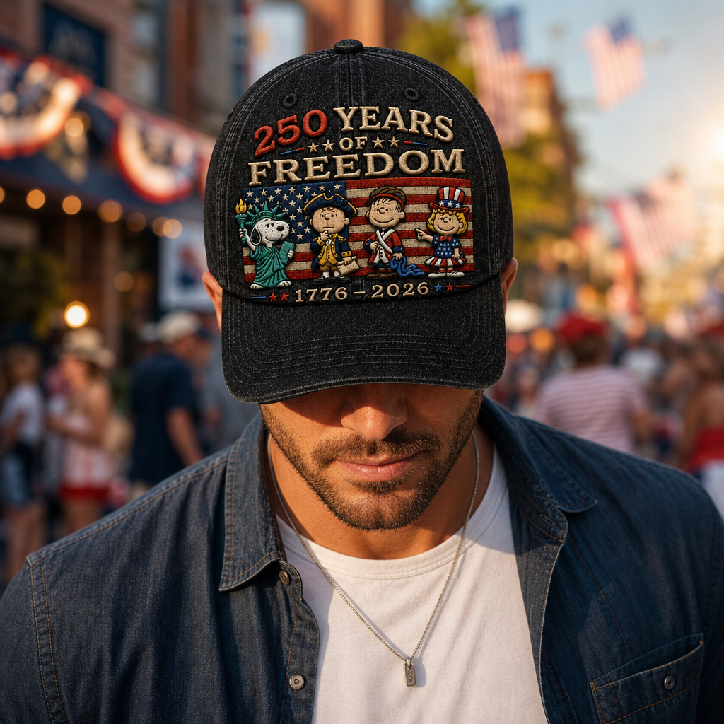 250 Years Of Freedom Patriotic Cap, Independence Day Baseball Hat, USA Celebration Hat, Vintage American Freedom Cap, 4th Of July Gift Idea