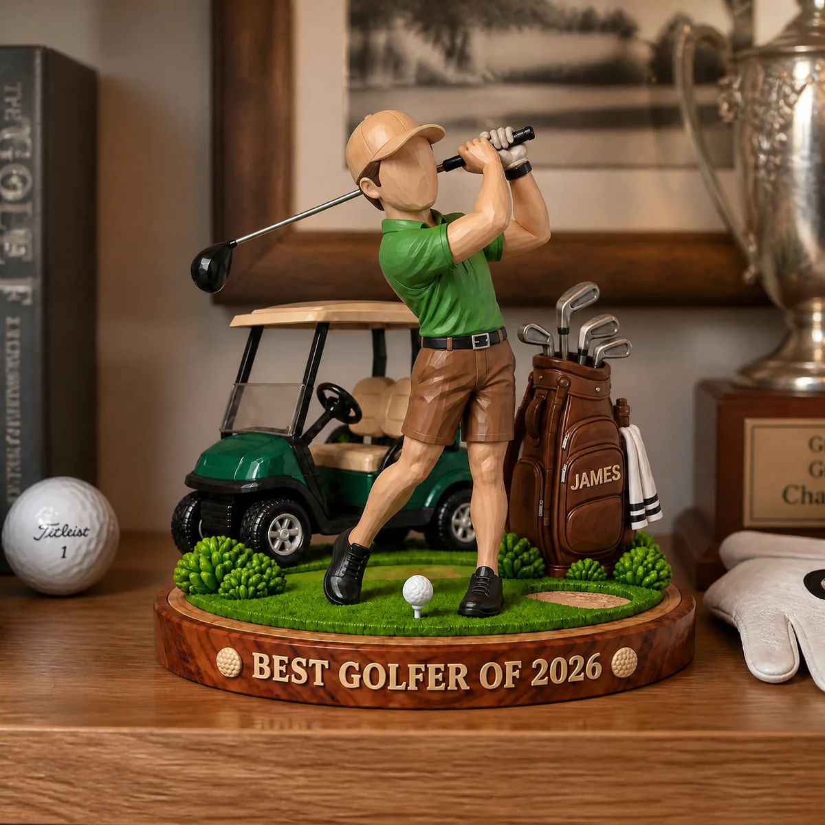 Custom Golf Plaque With Name, Personalized Golfer Display Decor, Gift for Golf Players and Golf Lovers hn01102026