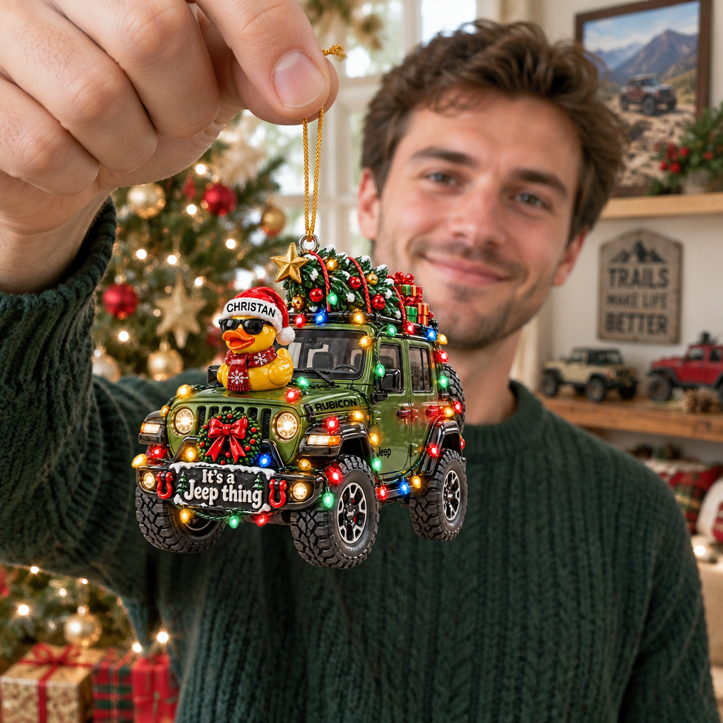 Custom Off Road Christmas Ornament With Name, 4x4 SUV Holiday Tree Decoration, Personalized Christmas Gift for Off Road Lovers and Car Enthusiasts hn16102026