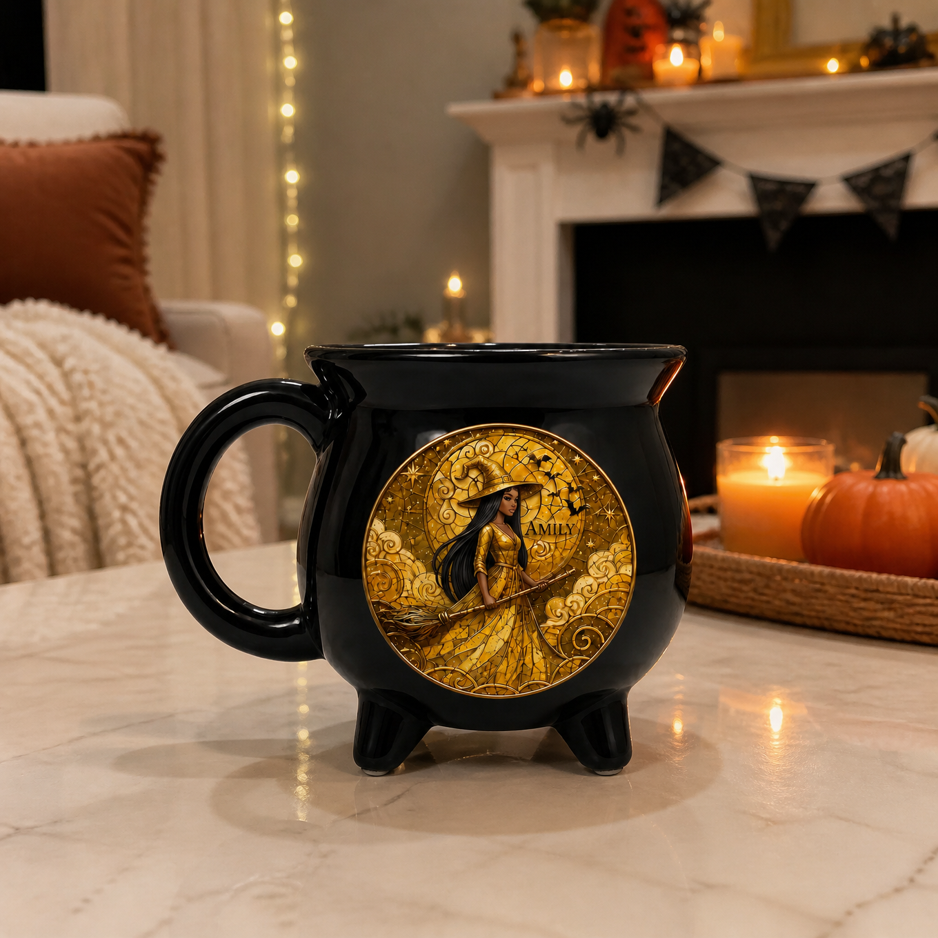 Custom Photo Name Witch Mug, Personalized Magic Coffee Cup, Halloween Gift for Witch Fans hn06082026