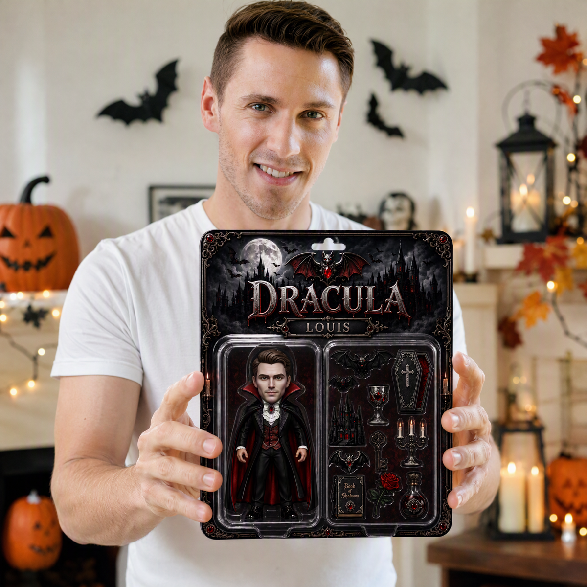 Custom Photo Name Horror Box Plaque, Personalized Zombie Inspired Collectible Display, Gift for Horror Fans hn20082026