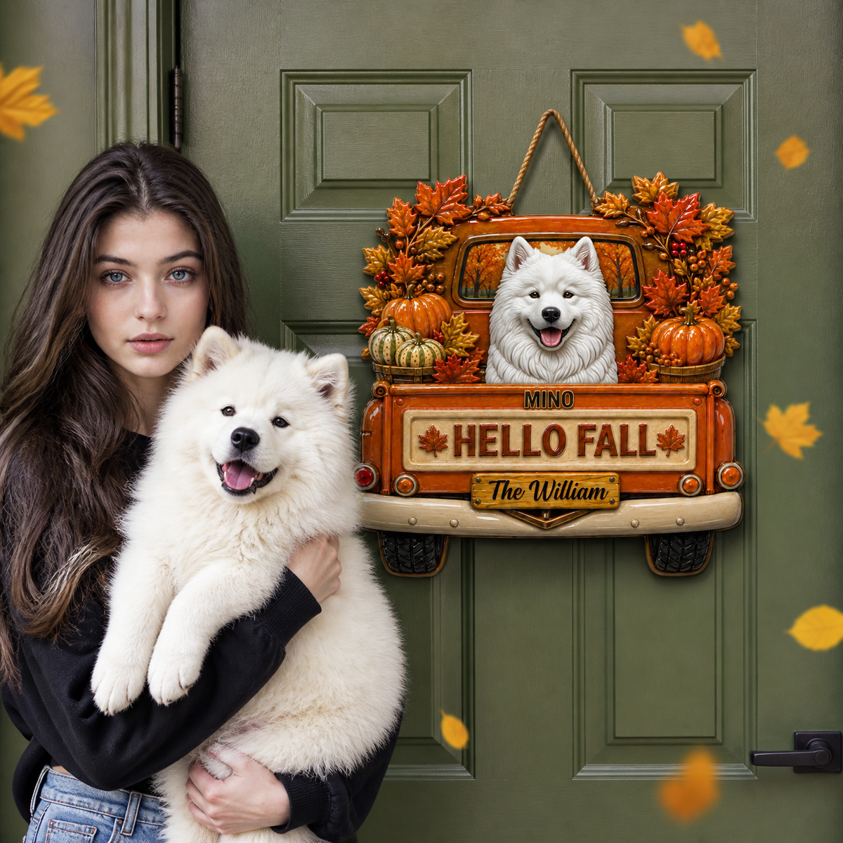 Custom Photo Name Pet Door Hanger, Personalized Dog and Cat Welcome Sign, Gift for Pet Lovers hn08082026