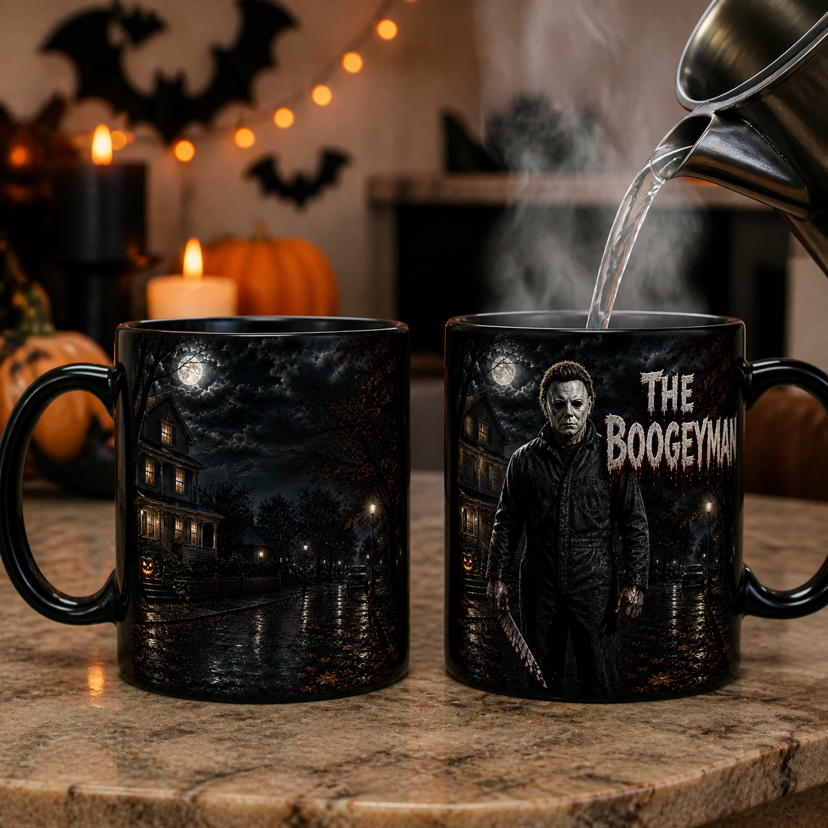 Horror Graphic Mug, Scary Clown Mug, Halloween Gift for Horror Fans HN14082026