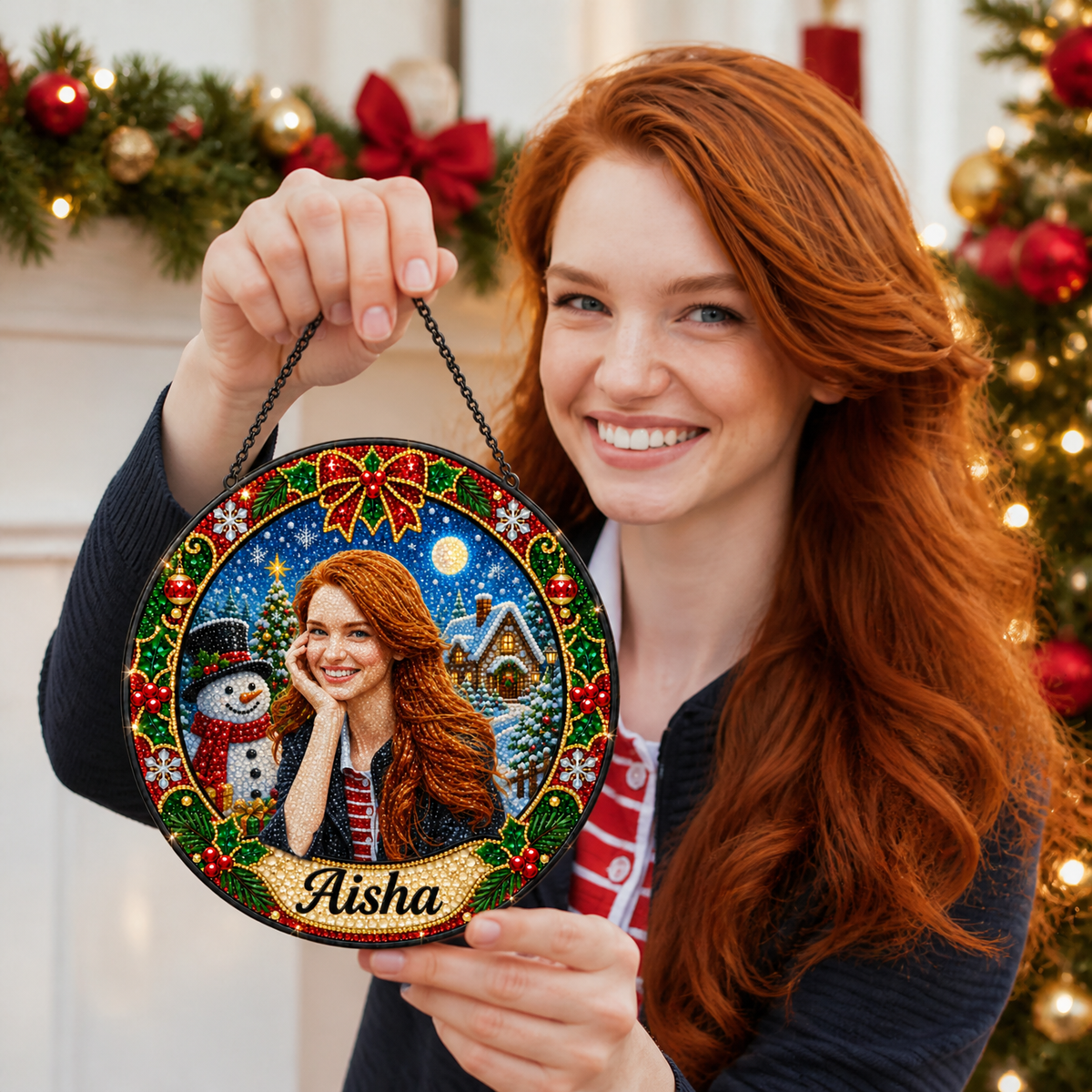 Custom Christmas Ornament With Photo and Name, Gift for Friends and Loved Ones hn09092026