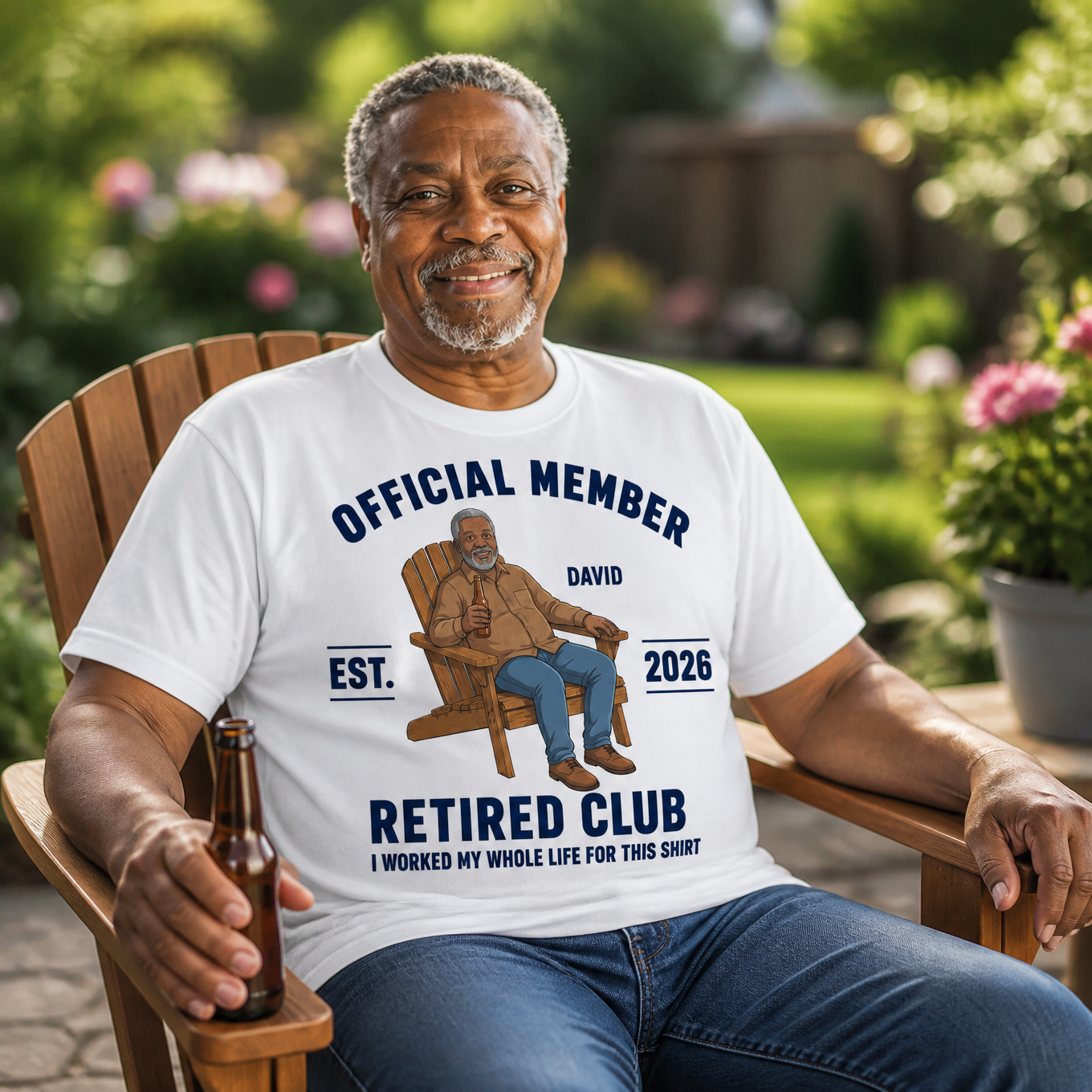 Custom Photo Official Member Retired Club Shirt - Funny Personalized 2026 Retirement Gift