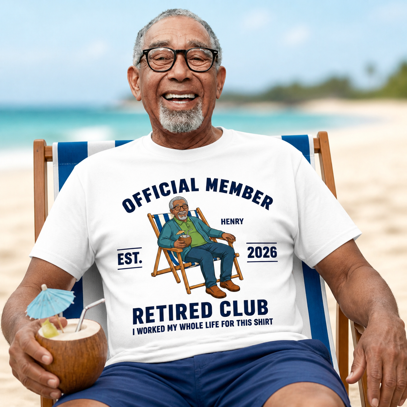 Custom Photo Official Member Retired Club Shirt - Funny Personalized 2026 Retirement Gift