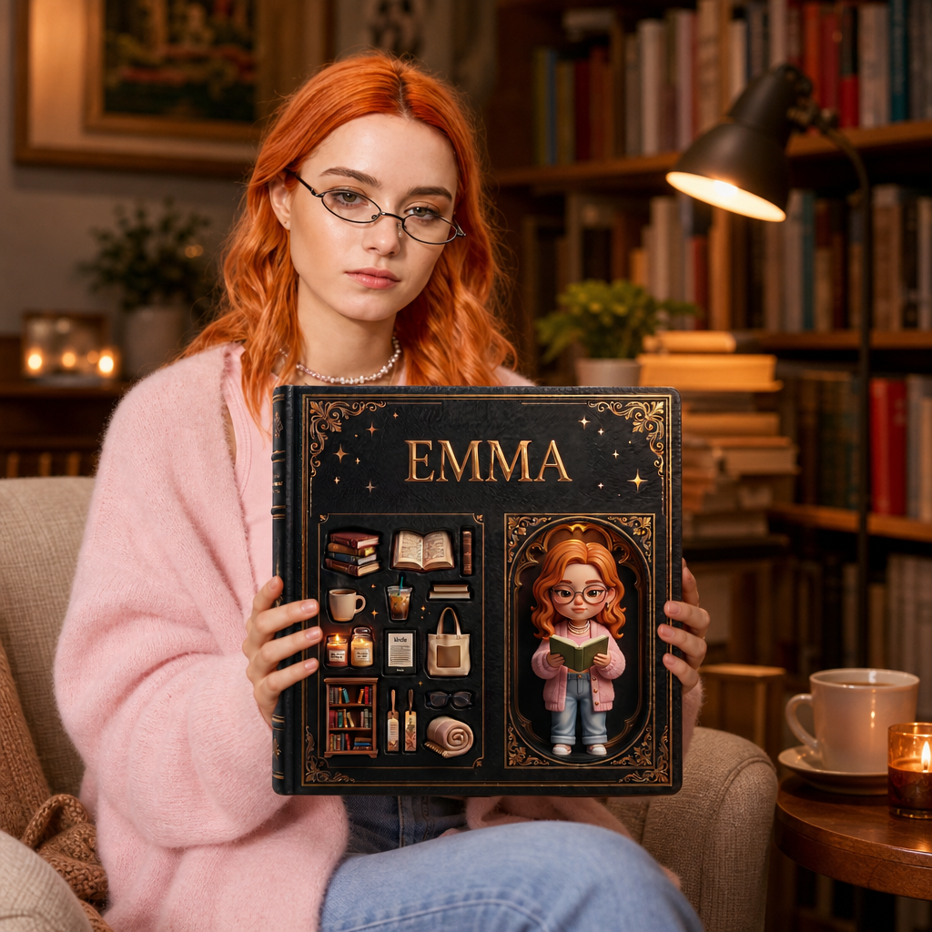 Custom Photo Plaque For Book Lovers, Personalized Reader Gift, Custom Acrylic Book Lover Decor, Reading Enthusiast Keepsake Gift