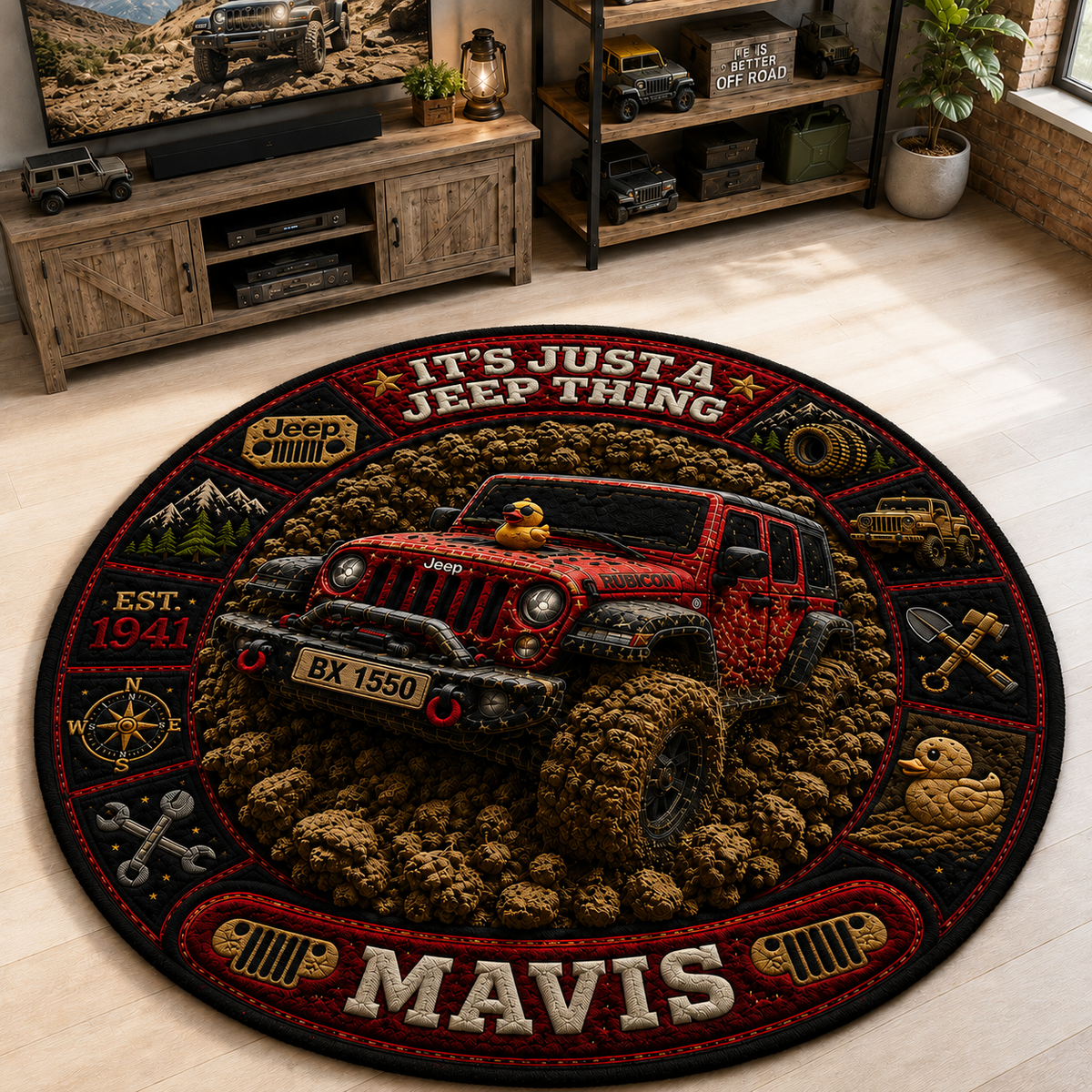 Custom Photo Name Off Road Rug, Personalized Adventure Vehicle Floor Decor, Gift for Off Road Lovers hn21082026