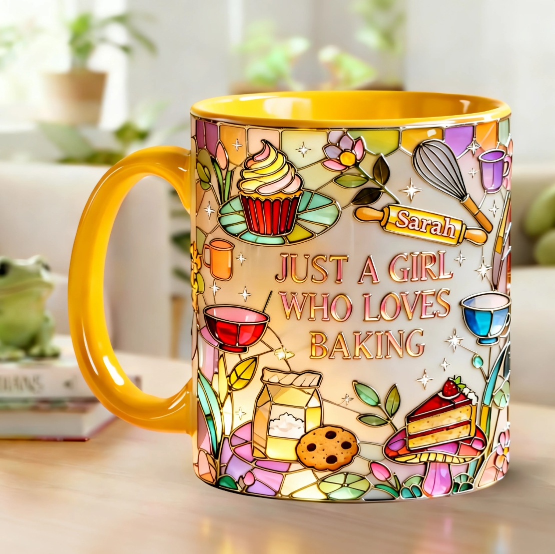 Personalized Baking Lover Mug – Cute 3D Ceramic Cup Gift for Bakers
