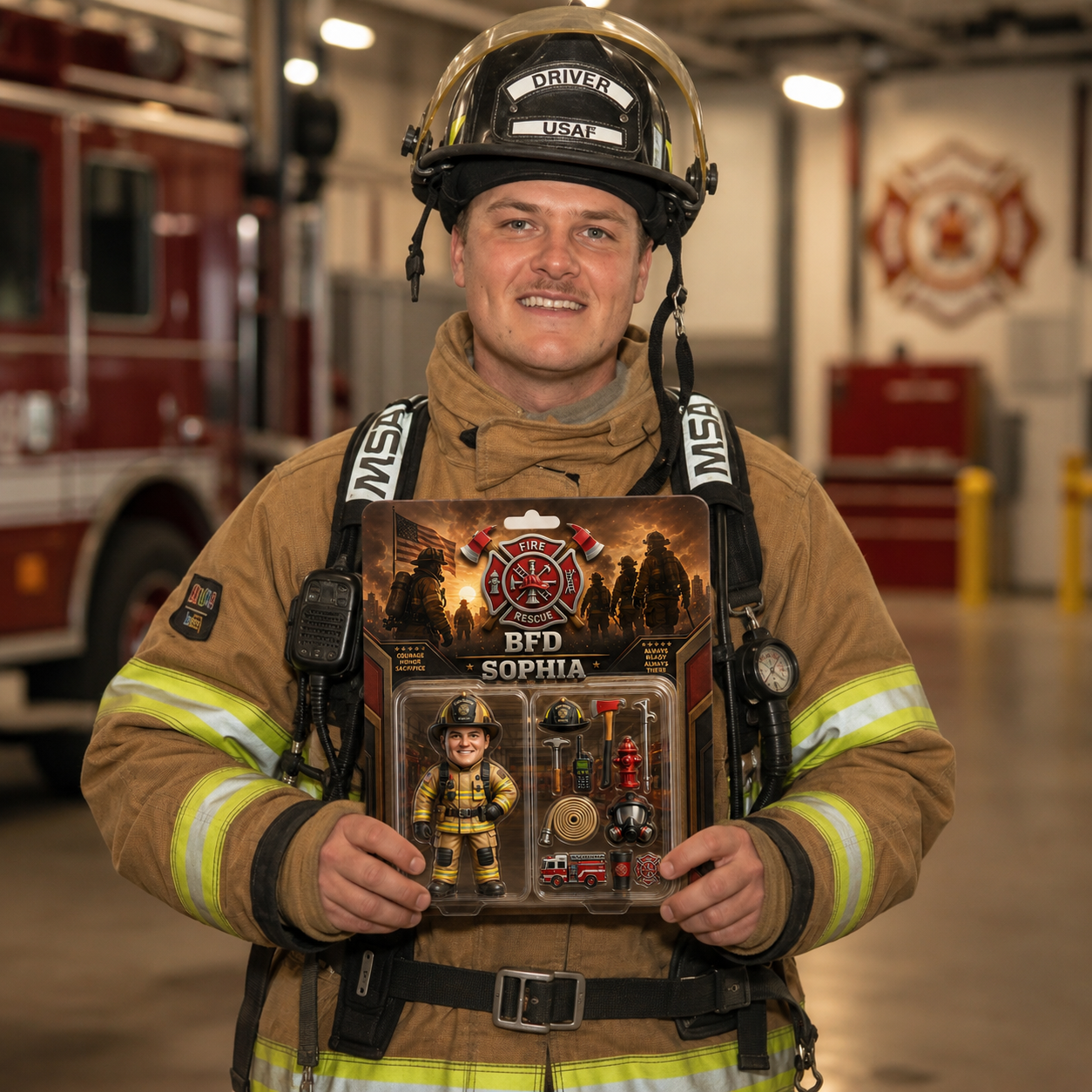 Custom Photo Firefighter  Plaque - Personalized Fire Department Gift