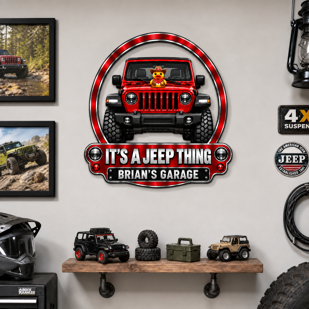 Custom Off Road Metal Sign With Name, Personalized 4x4 Garage Wall Decor, Gift for Off Road Lovers and Adventure Fans hn23092026thg