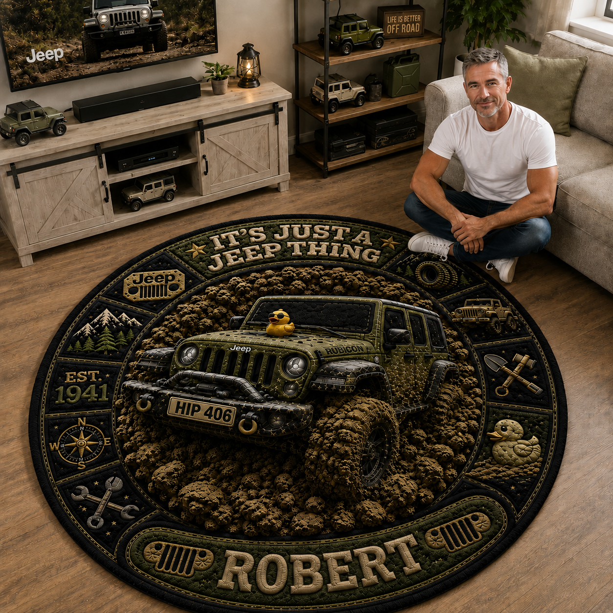 Custom Photo Name Off Road Rug, Personalized Adventure Vehicle Floor Decor, Gift for Off Road Lovers hn21082026