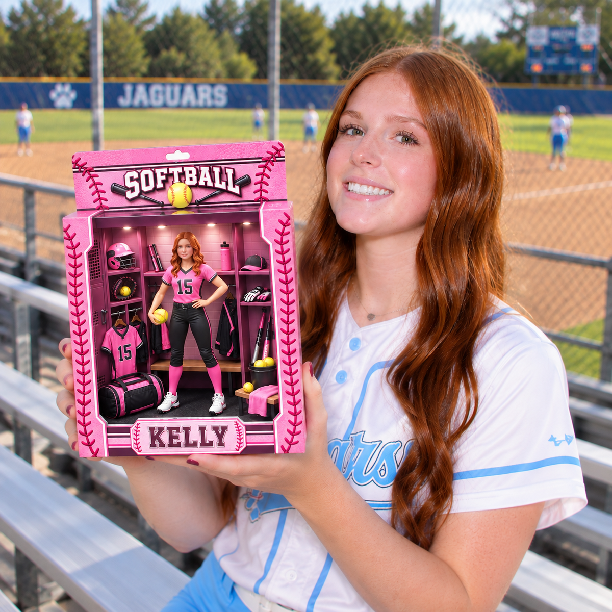 Custom Softball Box Plaque With Photo and Name, Personalized Softball Player Collectible Decor, Gift for Softball Players and Sports Fans hn28092026