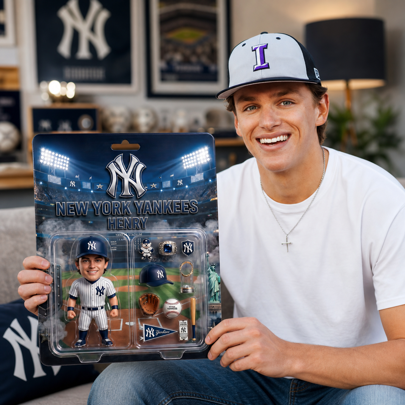 Personalized Baseball Fan Plaque, Custom Photo Sports Collectible Display, Custom Name Baseball Player Figure, Gift For Baseball Lovers And Sports Fans