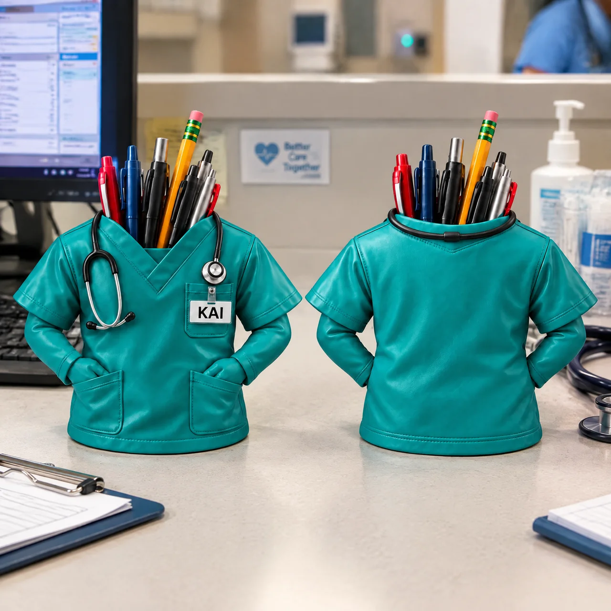 Custom Nurse Pen Holder With Name, Personalized Medical Desk Organizer, Gift for Nurses and Healthcare Professionals hn05102026