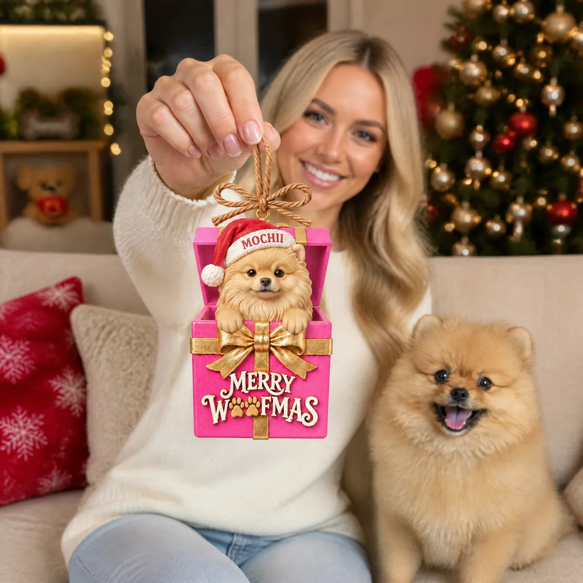 Custom Christmas Pet Ornament Gift Box With Photo and Name, Personalized Holiday Dog Keepsake, Gift for Pet Lovers and Pet Parents hn07102026