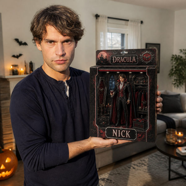 Custom Photo Name Box Plaque, Personalized Horror Character Display, Halloween Gift for Horror Fans hn05082026